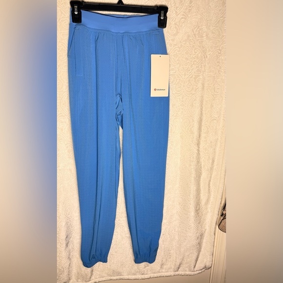 lululemon athletica Pants - Lululemon Blue Perforated Joggers 0 NWT
